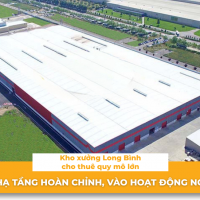 Kho xưởng Long Bình cho thuê quy mô lớn, hạ tầng hoàn chỉnh, vào hoạt động ngay
