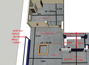 Mặt bằng cho thuê 110m2 tại quận Bình Thạnh