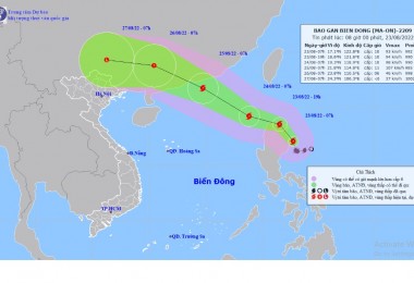 Bão Manon tiến vào biển đông với sức gió mạnh cấp 10