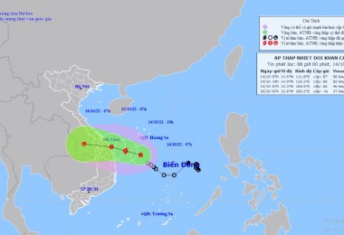 Áp thấp nhiệt đới sắp mạnh thành bão hướng vào Trung Bộ
