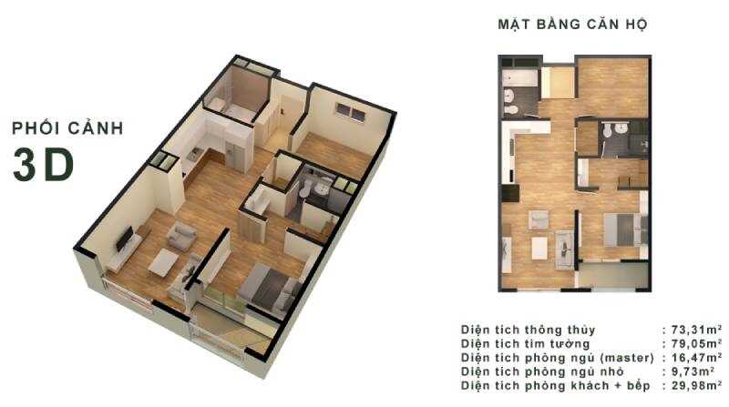 Tiết lộ bí quyết tính khoảng trống tim tường & bề mặt thông thủy chung cư