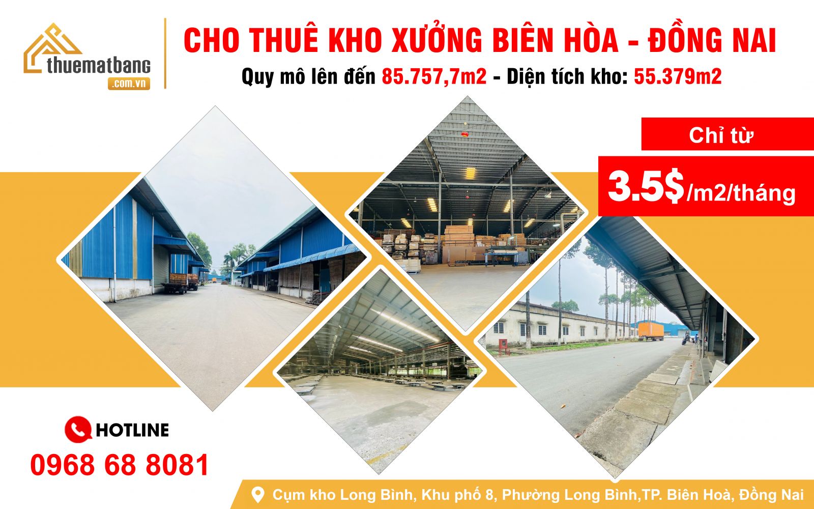 cho thuê kho xưởng Biên Hòa Đồng Nai