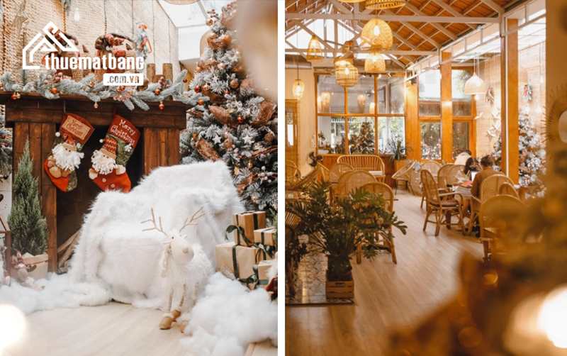 cách trang trí noel cho quán cafe