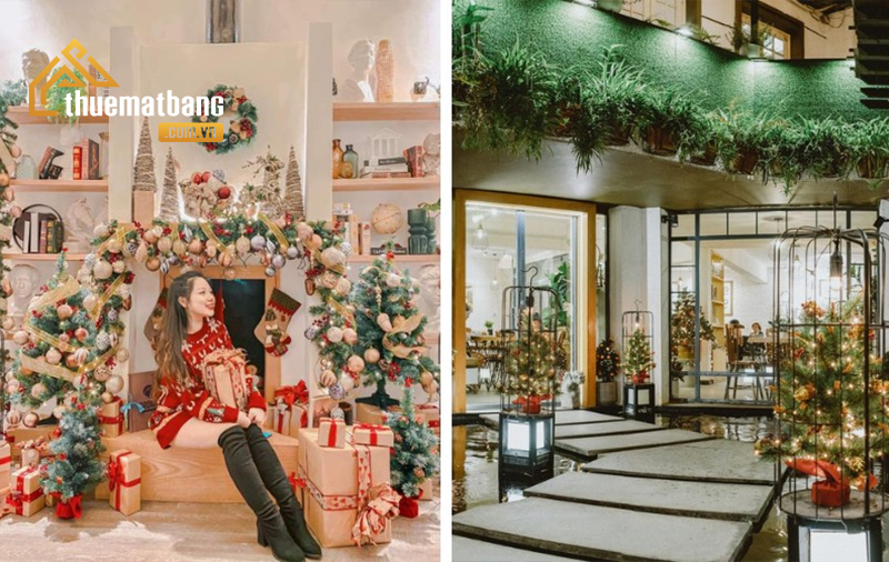 cách trang trí noel cho quán cafe