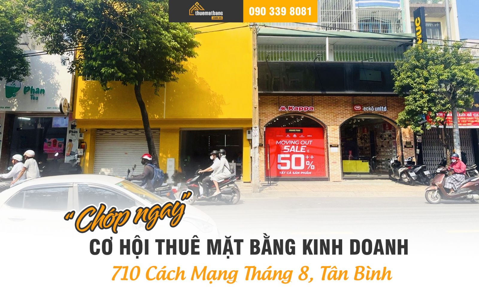 Mặt bằng kinh doanh 708-710 Cách mạng tháng tám, Phường 5, Quận Tân Bình, HCM với vị trí siêu đẹp