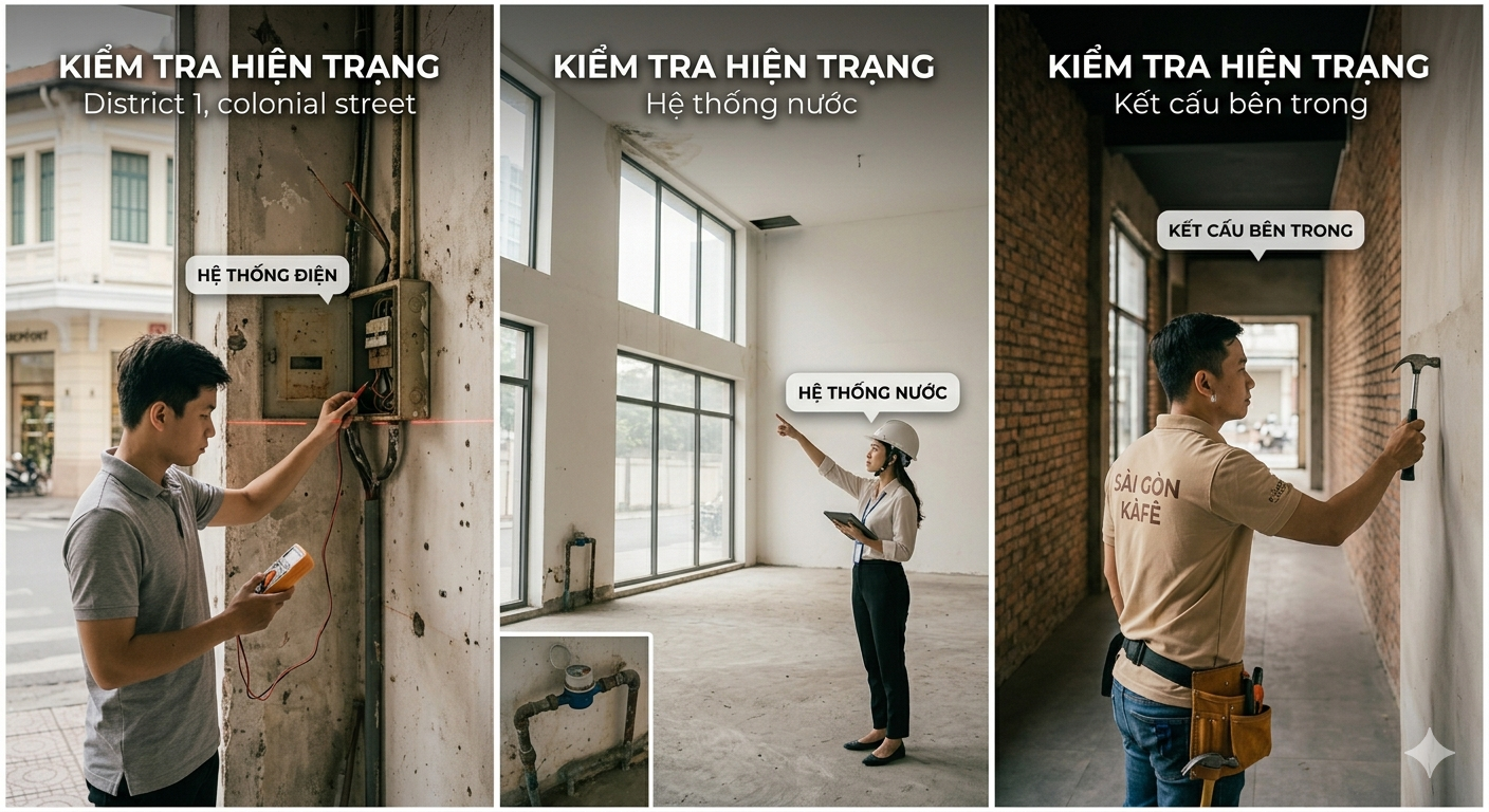 Khảo sát tình trạng mặt bằng