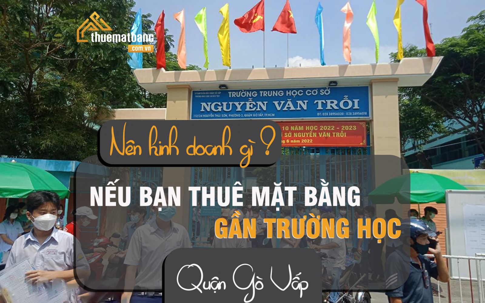 kinh doanh gì khi thuê mặt bằng gần trường học