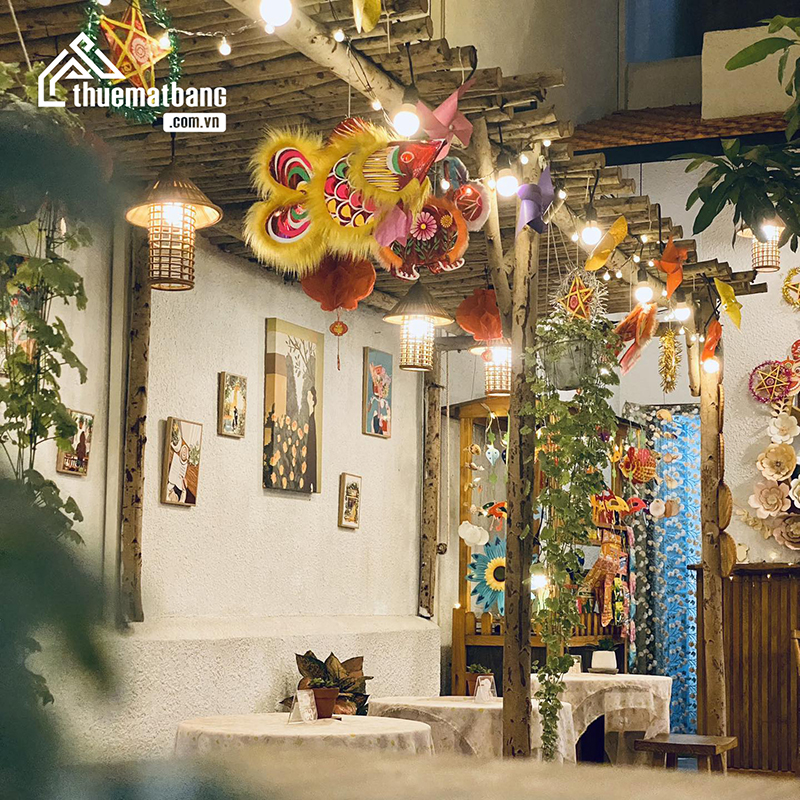 quán cafe trang trí trung thu đẹp