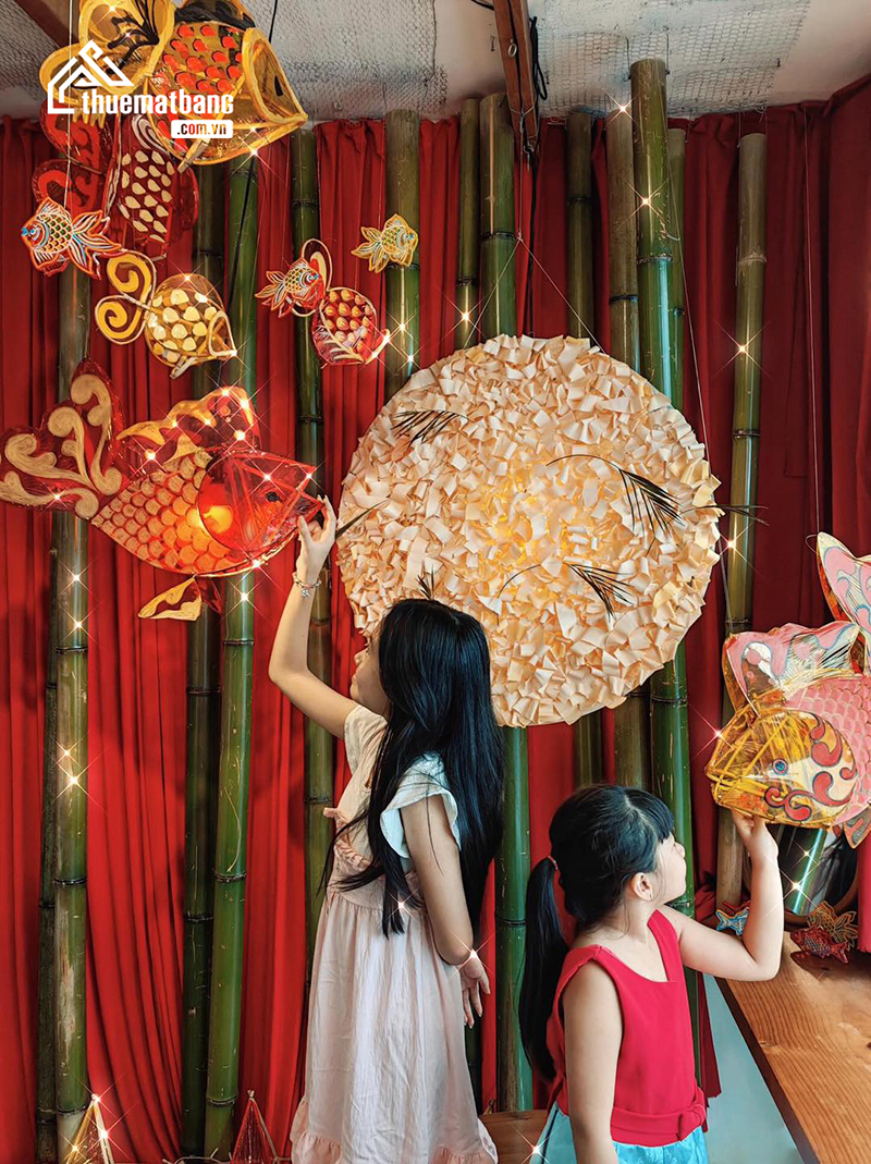 quán cafe trang trí trung thu đẹp