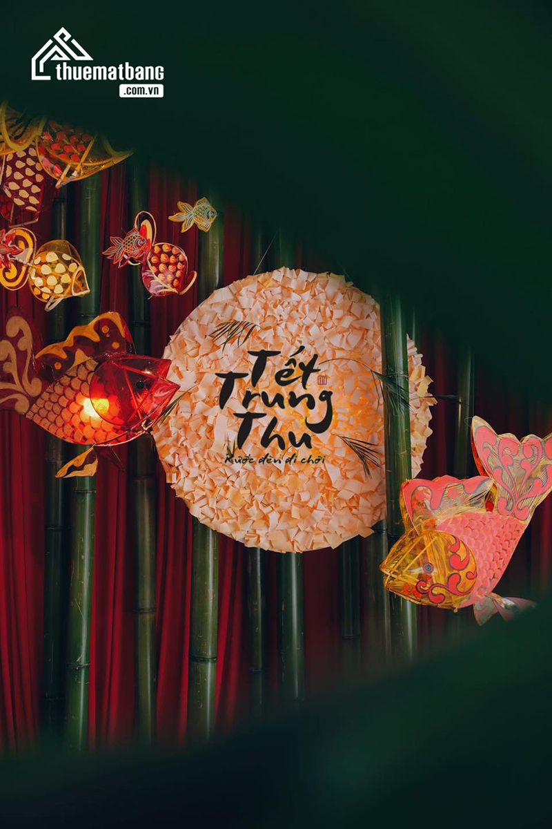 quán cafe trang trí trung thu đẹp