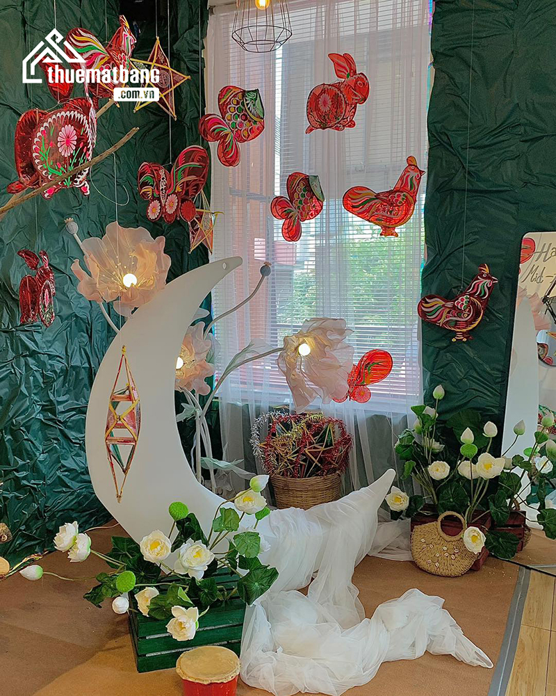 Quán cafe trang trí trung thu đẹp