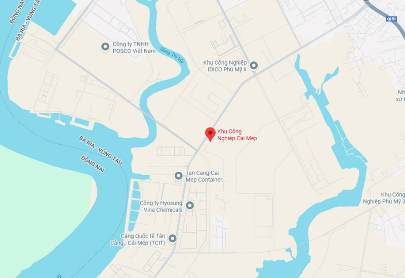 Vị trí thuận lợi của khu công nghiệp Cái Mép