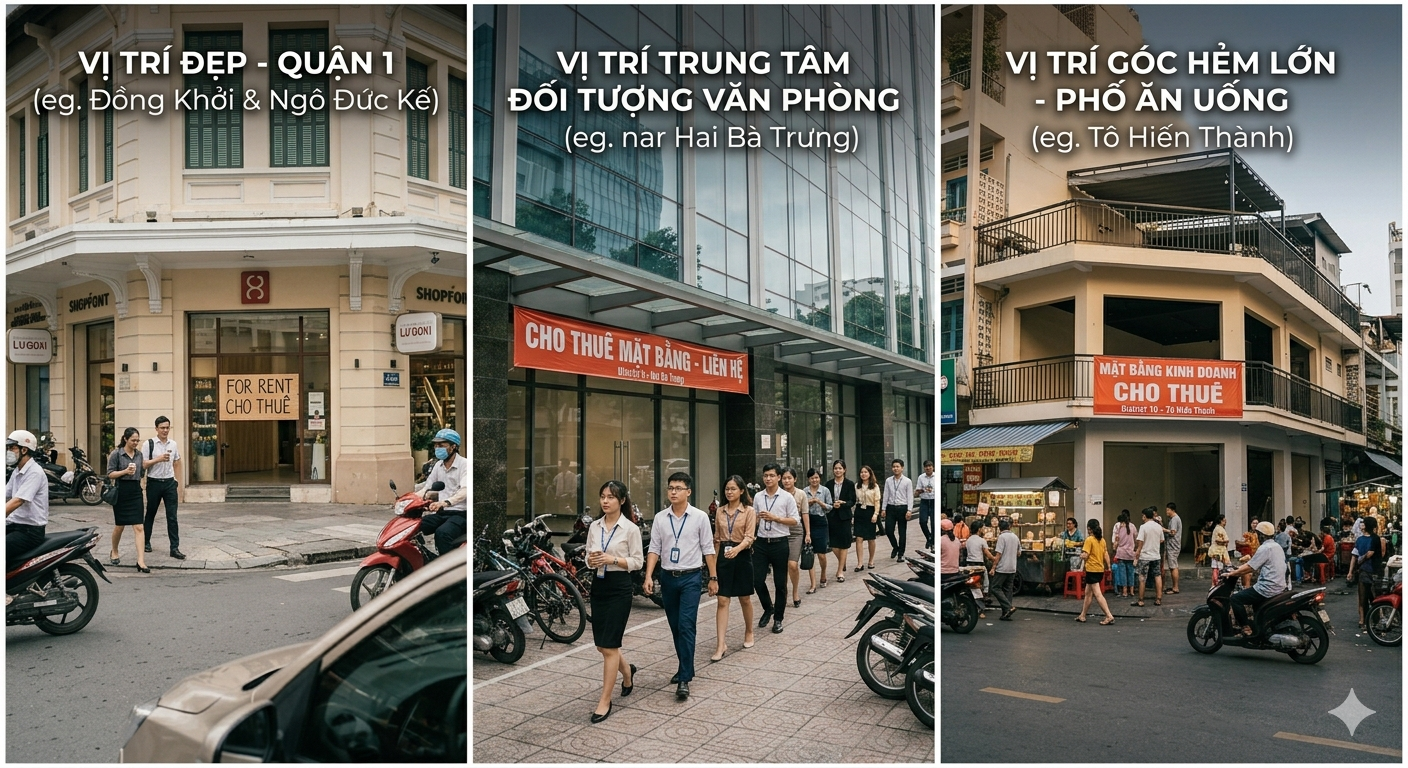 Khảo sát vị trí thuê mặt bằng kinh doanh